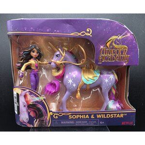 Unicorn Academy Sophia & Wildstar Doll & Unicorn Toy Set Netflix Collection